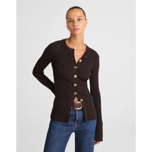 Madewell Sweaters - $138 Madewell Longline Cardigan Jacket in Merino Wool - Small - Brown